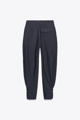 ZW COLLECTION PINSTRIPE BALLOON TROUSERS - Zara фото 9