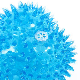 Игрушка для собак Светящаяся кость, TPR, 10,5 см, голубая - Пижон фото 3