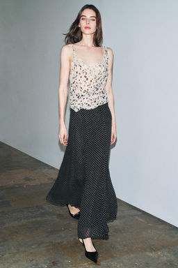 ZW COLLECTION POLKA DOT LONG SKIRT - Zara фото 5