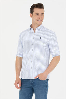 U. S. Polo Assn Мужская синяя рубашка в клетку - U.s. polo assn фото 8