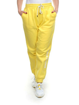 M053 YELLOW Брюки спортивные женские на флисе (100% хлопок) 7986 - Fashion фото 2