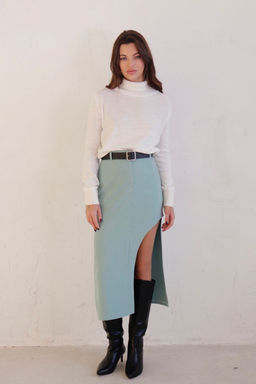 10706 Юбка с вырезом в цвете мята - Martichelli фото 10