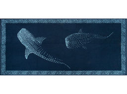 6с102.411ж1 Море. Кит.(т.синий2) Полотенце махровое 67х150см