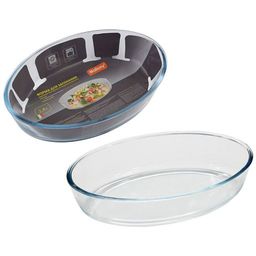 Форма для запекания из боросил стекла 2,4 л, овал.ф. без ручек, серия Cristallino, тм Mallony 005564
