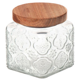 Банка для сыпучих продуктов стекло 0.5 л 9.3х9.3х10.7 см с крышкой Восток Y4-9010 (485981) /DANIKS/