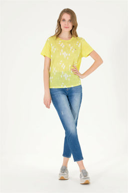 Женская неоново-желтая футболка с круглым вырезом Неожиданная скидка в корзине - U.s. polo assn фото 4