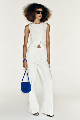 JEANS Z1975 STRAIGHT RAYA PLANCHADA / Blanco
