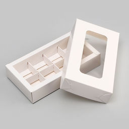 Коробка складная под 8 конфет, белая, 9,8 х 17,7 х 3,5 см - UPAK LAND фото 4