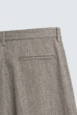 HERRINGBONE TEXTURED TROUSERS - Zara фото 10