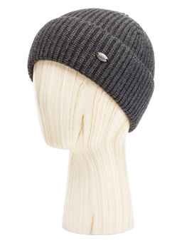 Шапка муж. каш+шерсть+виск LB-N88119 d.grey melange