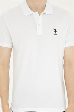 Мужская белая базовая футболка - U.s. polo assn фото 6