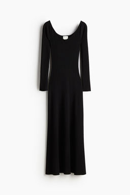 Vestido off-the-shoulder en punto de canale - H&m фото 6