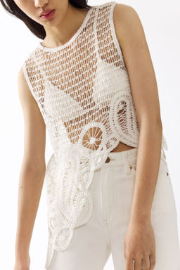 Top asim?trico efecto crochet - H&m фото 8
