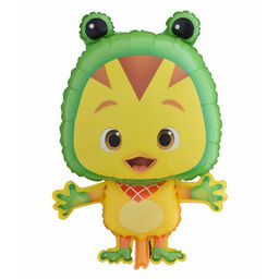 Цена за 3 шт. Воздушный шар фольгированный 28" «Утёнок в костюме лягушки», фигура