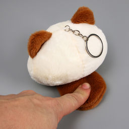 Мягкая игрушка Котик-кругляш на брелоке, 11 см, цвет бело-коричневый - Simaland фото 5