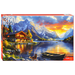 Пазлы 360 "Вечернее озеро на закате"