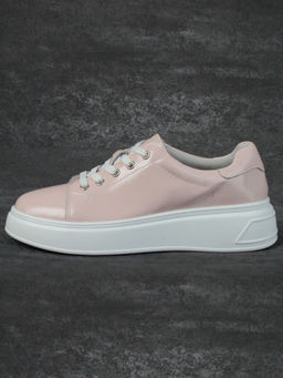 05-PDD215-5 LT. PINK Кроссовки женские (натуральная кожа)