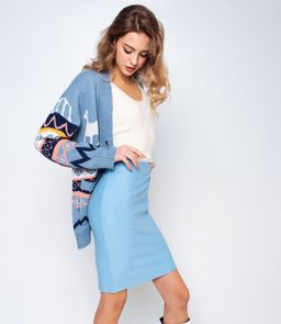 Юбка #302, голубой