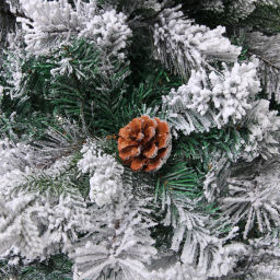 Елка "Заснеженная принцесса" 180 см, ПВХ, леска, резина с белым напылением (838 веток)