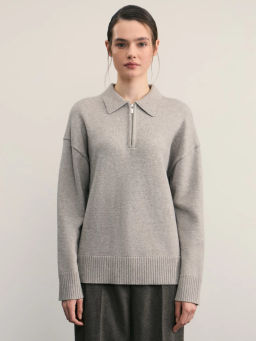 Джемпер поло с молнией / Zarina  фото 3