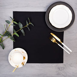 Салфетка декоративная «Этель», 40×40 см, саржа, 100% хлопок, саржа, 250 г/м², чёрная