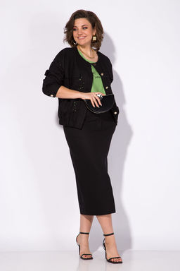 Костюм Liliana 1312К черный+серо-зеленый