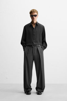 WIDE-FIT PLEATED TROUSERS - Zara фото 11