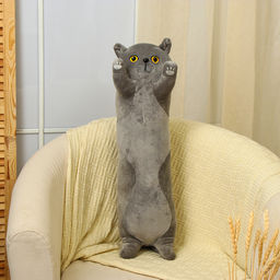 Мягкая игрушка Кот, 70 см, цвет серый