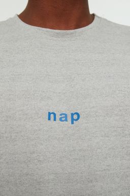 TRENDYOL MAN Gri Regular Fit Bask?l? Orme Pijama Tak?m? TMNAW22PT0754 - Trendyolmilla фото 9