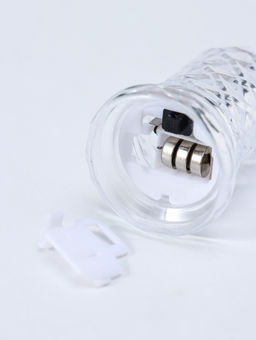 Цена за 4 шт. Светодиодная свеча LED - ночник RISALUX «С подтёками, грани», 3×LR41, прозрачный, 3.5×3.5×7 см