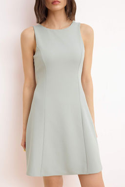 Siyah Etegi Volanl? Kal?n Ask?l? K?sa / Mini Esnek Dokuma Elbise TWOSS26EL00437 - Trendyolmilla фото 7