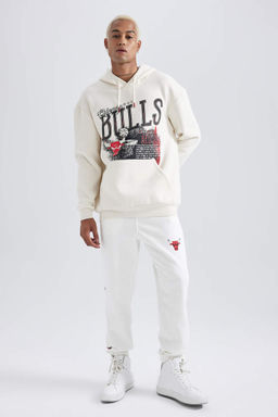 DeFactoFit Толстовка свободного покроя с капюшоном NBA Chicago Bulls  фото 2