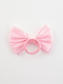 Цена за 6 шт. Бант для волос на резинке «Школьница. Стиль», блеск, 11 см, розовый