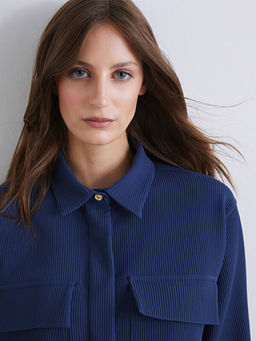 Dokulu Oversize Kad?n G?mlek Tunik