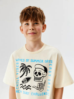 ACOOLA / Футболка детская для мальчиков Flores крем