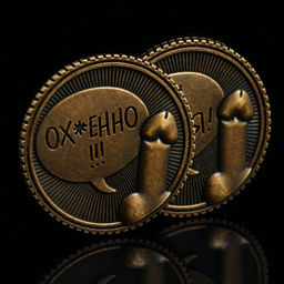 Цена за 2 шт. Монета выбора сувенир 18+ «Всё ху*ня - Ох*енно», d=2.5 см