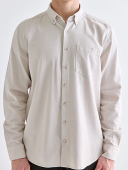 Regular Fit K?sa Kollu Gabardin Erkek G?mlek