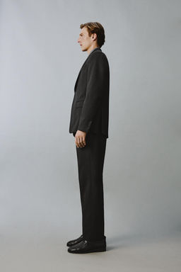 PANTAL?N REGULAR FIT TRAJE 100% LANA / Gris Antracita - Zara фото 4