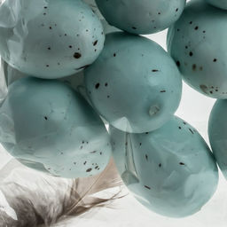 Набор из 12-ти изделий декоративных "Яйцо" (3*4), L11 W2,5 H18 см