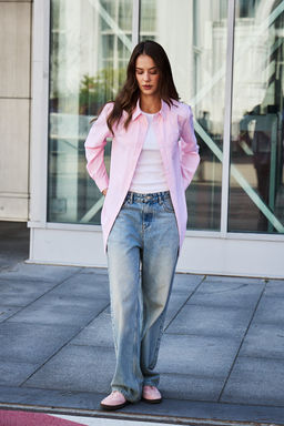 Рубашка оверсайз в полоску хлопковая