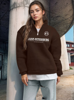Толстовка женская с зип-воротником Saint Petersburg - Yollochka фото 11