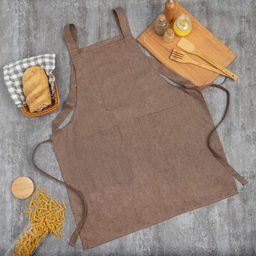 Фартук Этель Стиль цв.коричневый 60 х75см, 60% п/э, 20% хлопок, 20% лён