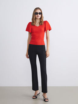 V Yaka Kad?n Triko Kazak