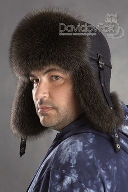 шапка Пилот мужской енот кожзам - Davidovfox фото 2