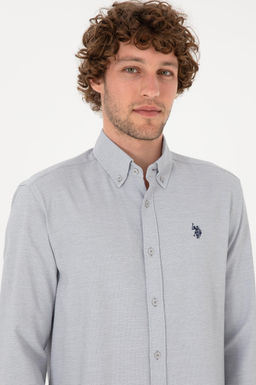 Erkek Gri Uzun Kollu G_mlek Sepette S_rpriz _ndirim - U.s. polo assn фото 2