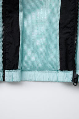 ZARA X BODY GLOVE ® LIGHTWEIGHT COLOUR BLOCK RAINCOAT  фото 4