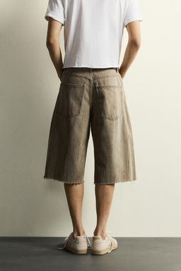 JORTS DENIM LAVADO ESTAMPADO / Tostado - Zara фото 3