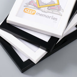 Набор фоторамок для фото Keep memories 10×15 см «Формат», 4 шт., чёрный, белый, (стекло)