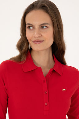 Kad_n K_rm_z_ Basic Sweatshirt Sepette S_rpriz _ndirim - U.s. polo assn фото 9
