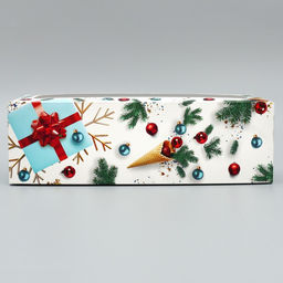 Цена за 5 шт. Коробка для кондитерских изделий с окном «Новогодняя», 26 х 10 х 8 см